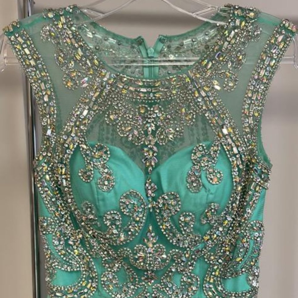 Aqua Blue Dress Size 6 Wedding Guest Dress/Prom Dress